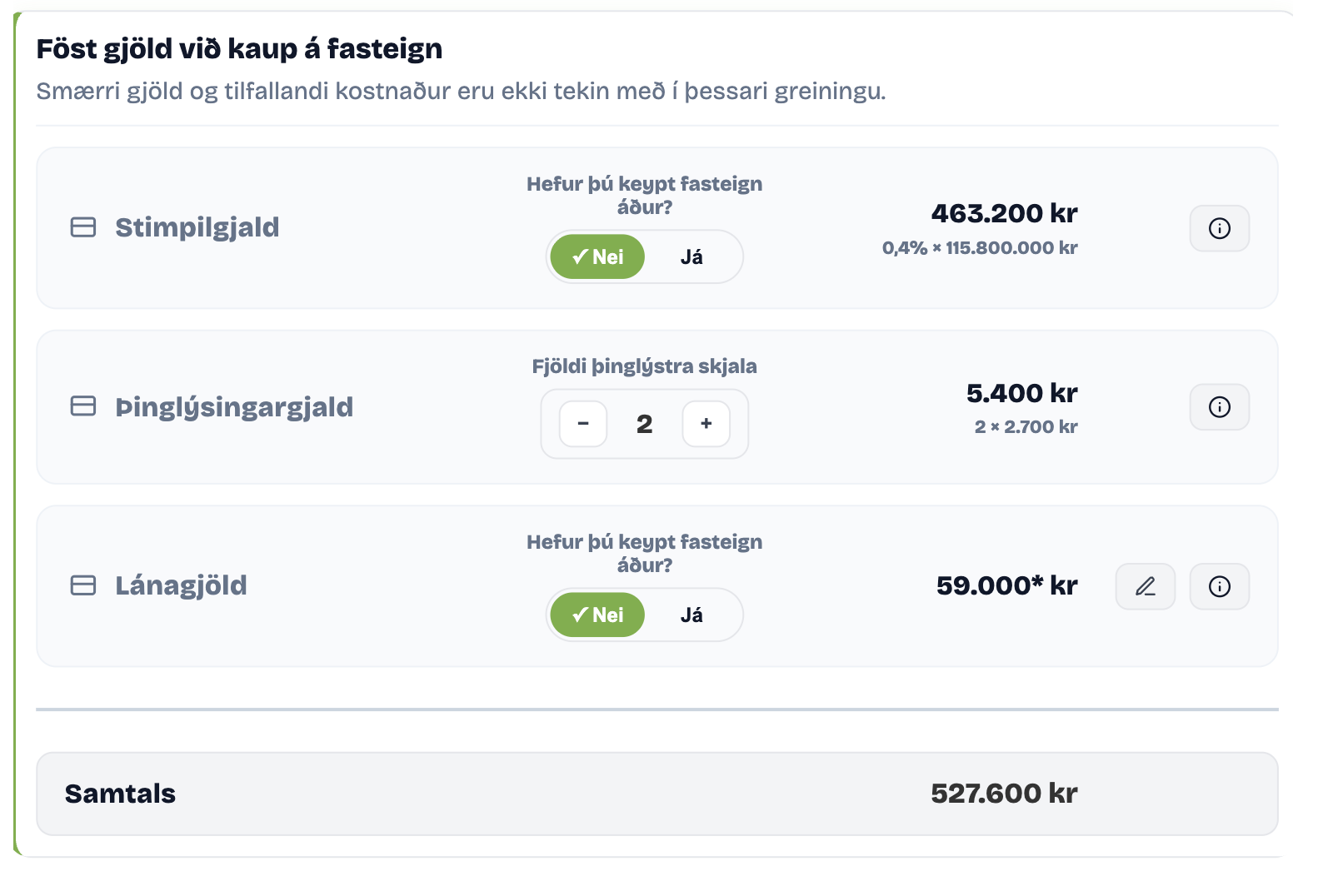 Söluyfirlitsgreining dæmi 6